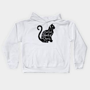Funny one cat short of crazy Kids Hoodie